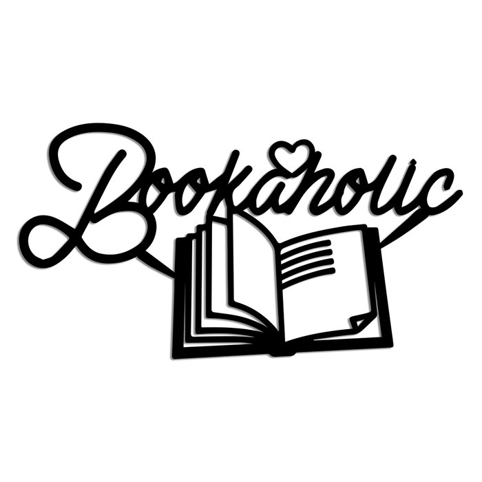 Wallity Book a Holic Escultura de Pared de Metal Negro Wallity Book a Holic Escultura de Pared de Metal Negro